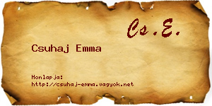 Csuhaj Emma névjegykártya